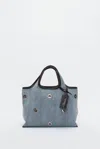 3.1 Phillip Lim Denim Mini Market Tote With Grommets
