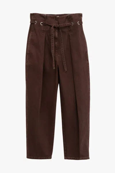 3.1 Phillip Lim Denim Origami Pant In Brown