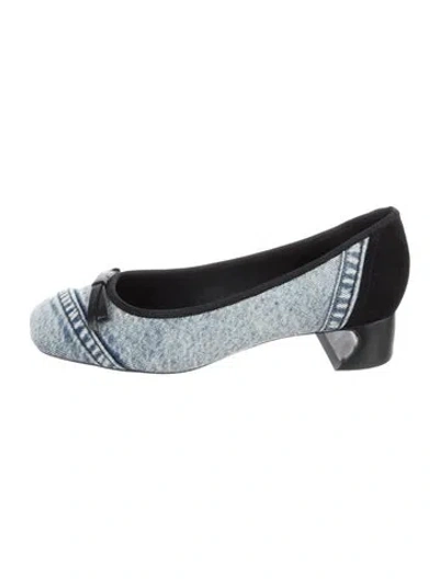 Pre-owned 3.1 Phillip Lim Denim Printed Pumps In Blue