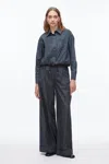 3.1 Phillip Lim Denim Shirting Crpd Denim Shirt In Blue