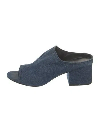 Pre-owned 3.1 Phillip Lim Denim Slides In Blue