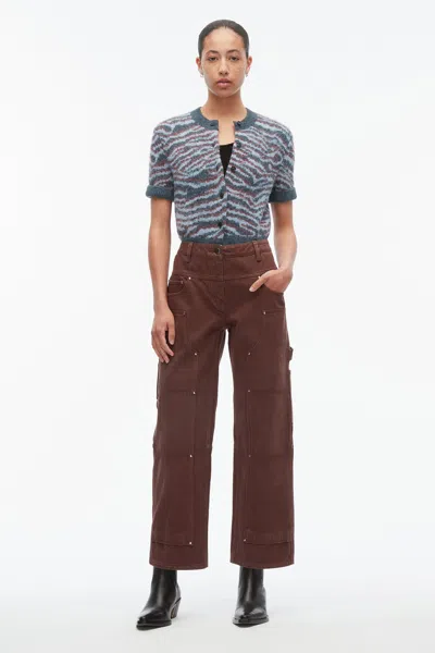 3.1 Phillip Lim Denim Straight Leg Carpenter Pants In Brown