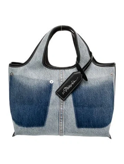 Pre-owned 3.1 Phillip Lim Denim Top Handle Bag In Blue