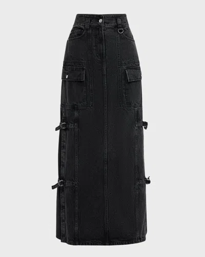 3.1 Phillip Lim Denim Utility Maxi Skirt In Multi