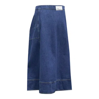 3.1 Phillip Lim Denim Wrap Skirt In Blue