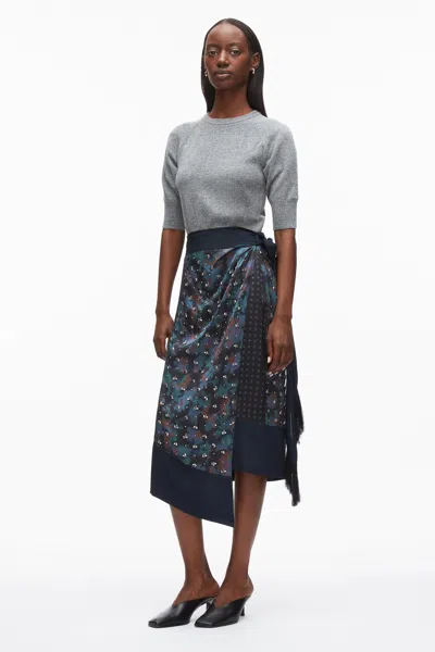 3.1 Phillip Lim Desert Floral Draped Wrap Skirt In Multi