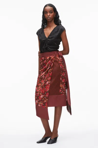 3.1 Phillip Lim Desert Floral Draped Wrap Skirt In Multi