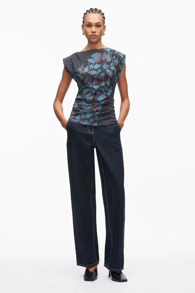 3.1 Phillip Lim Desert Floral Patchwork Top In Multi