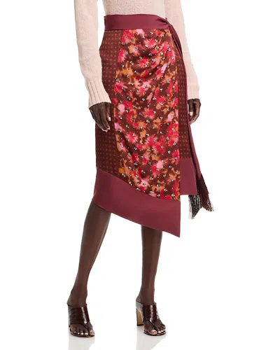 3.1 Phillip Lim Desert Flower Draped Wrap Skirt In Multi
