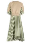 3.1 Phillip Lim Detachable-sweatshirt Striped Cotton Midi Dress