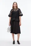 3.1 Phillip Lim Dimensional Lace Flounce Tank In Black