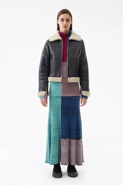 3.1 Phillip Lim Dolman Aviator Style Shearling Bomber
