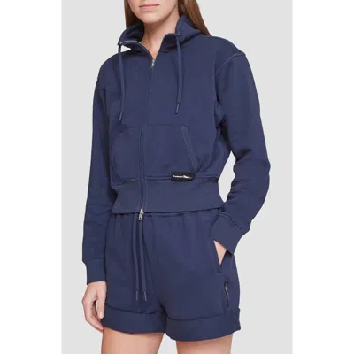 3.1 Phillip Lim Don't Sweat It Terry Zip-up Sweatshirt In Blue