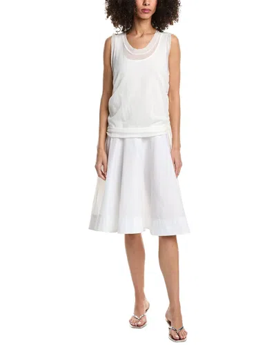 3.1 Phillip Lim Double Layer Tank Combo Dress In White