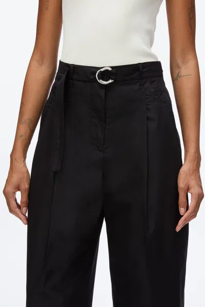 3.1 Phillip Lim Double Pleat Wide Cropped Pant In Blue