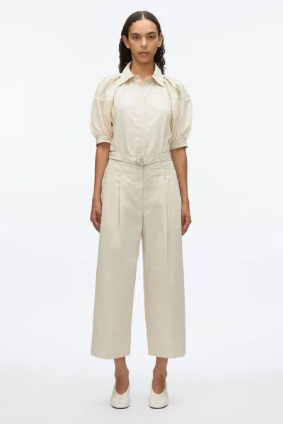 3.1 Phillip Lim Double Pleat Cropped Wide Leg Pants In Neutral