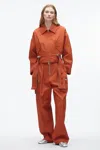 3.1 Phillip Lim Double Zip Cropped Utility Jacket In Orange