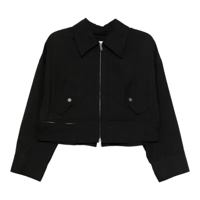 3.1 Phillip Lim Double Zip Cropped Utility Jacket In Black