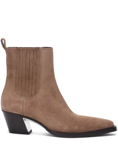 3.1 Phillip Lim Downtown 60mm Suede Boots In Brown