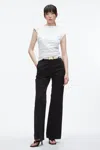 3.1 Phillip Lim Draped Asymmetric T-shirt In Black