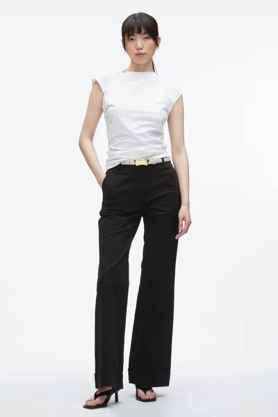 3.1 Phillip Lim Draped Asymmetric T-shirt In Black