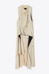 3.1 Phillip Lim Draped Cascade Dress In Gold