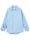 3.1 Phillip Lim Draped-cuff Poplin Shirt In White