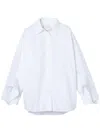 3.1 Phillip Lim Draped-cuff Poplin Shirt In White