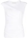 3.1 Phillip Lim Draped-detail Cotton Tank Top In White