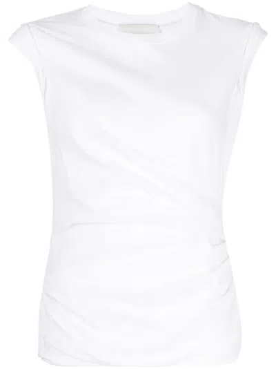 3.1 Phillip Lim Draped-detail Cotton Tank Top In White
