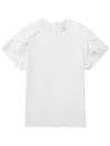 3.1 Phillip Lim Draped-detail T-shirt In 白色