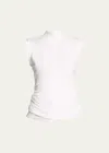 3.1 Phillip Lim Draped Cap-sleeve Tank Top In White