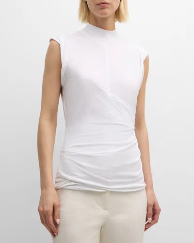 3.1 Phillip Lim Draped Mock-neck Tank Top In White