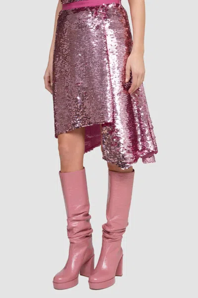 3.1 Phillip Lim Draped Sequin Skirt In Purple