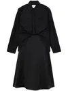 3.1 Phillip Lim Draped Shirt Dress In Black