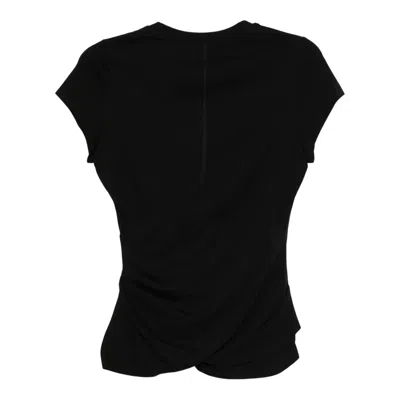 3.1 Phillip Lim Draped Short Sleeve T-shirt In Black