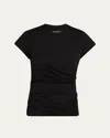 3.1 Phillip Lim Draped Short-sleeve Tee