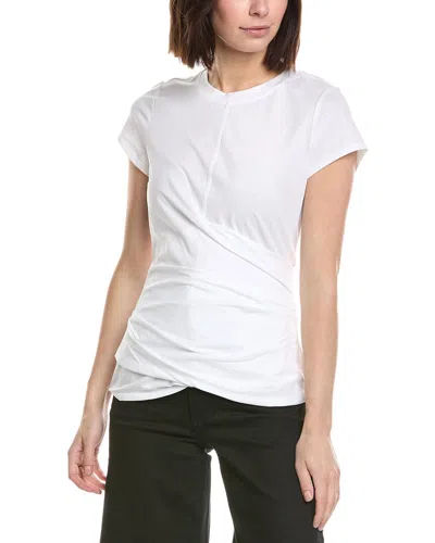 3.1 Phillip Lim Draped Short Sleeve T-shirt In White