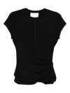 3.1 Phillip Lim Draped T-shirt In Black