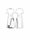 3.1 Phillip Lim Draped T-shirt Dress With Lace Trim In Gray