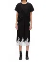 3.1 Phillip Lim Draped T-shirt Slip Combo Dress In Black