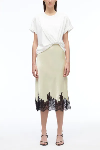 3.1 Phillip Lim Draped T-shirt Slip Combo Dress In White