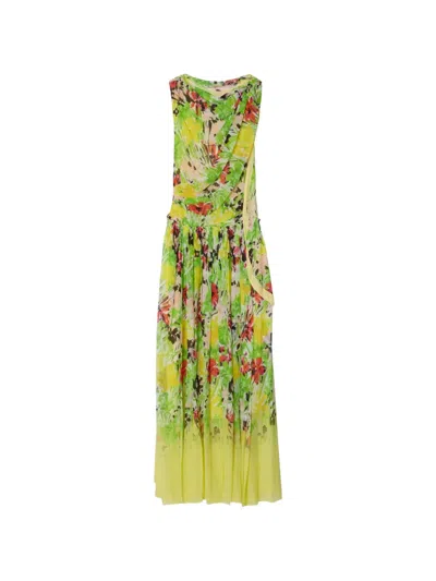 3.1 Phillip Lim Draped-detail Midi Dress In Green
