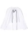 3.1 Phillip Lim Drastring-neck Long-sleeved Blouse In Weiss
