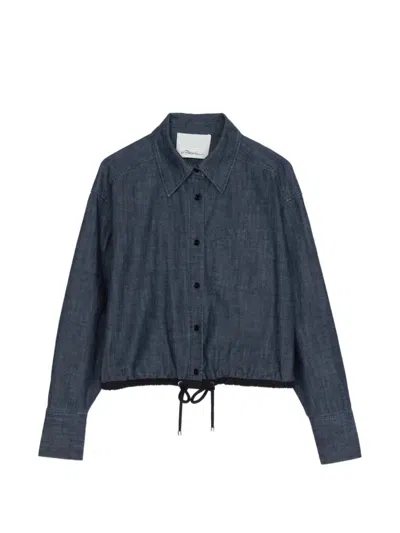 3.1 Phillip Lim Drawstring-hem Shirt In Blue