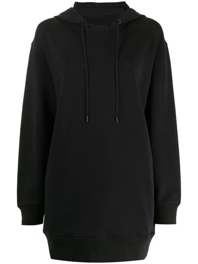 3.1 Phillip Lim Drawstring-hood Sweatshirt Dress In Black