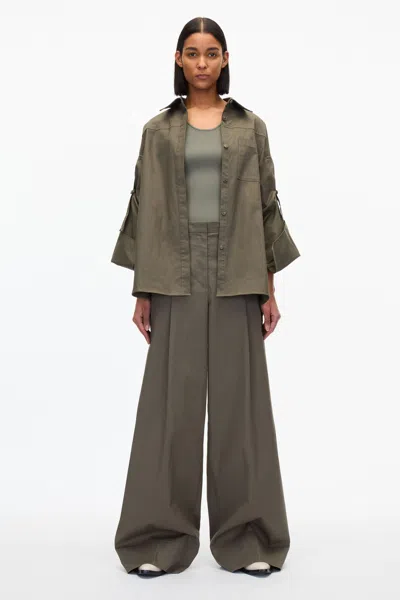 3.1 Phillip Lim Drop Back Shirt With Convertible Sleeves In Black