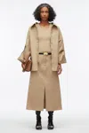 3.1 Phillip Lim Drop Back Shirt With Convertible Sleeves In Khaki