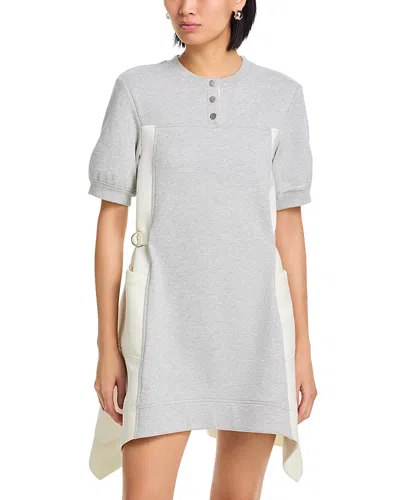 3.1 Phillip Lim Elbow Sleeve Sweatshirt Dress In Gray