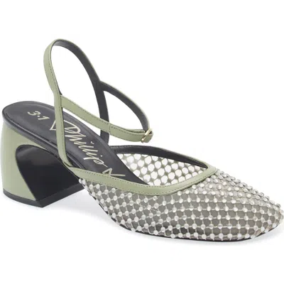 3.1 Phillip Lim Embellished Ankle Strap Pump In Green